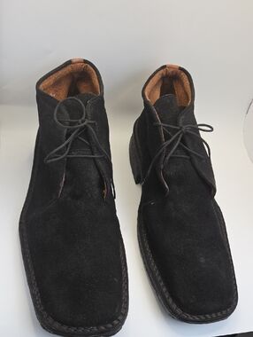 Ben Sherman Men's Black Suede Leather Signature Chukka Boots Sz 11 Euro Boho